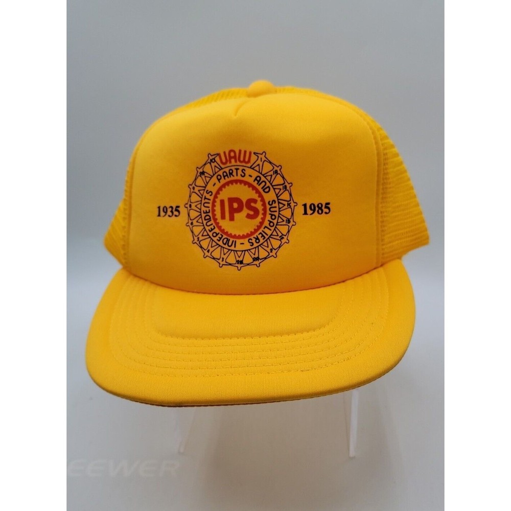 Vintage IPS Independents Parts Supplies Appliances Hat Cap Snapback Yellow